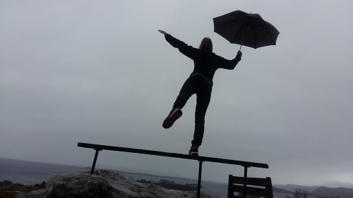 Ved Storåsen i Florø, moro må til under Lavtrykka...:) 