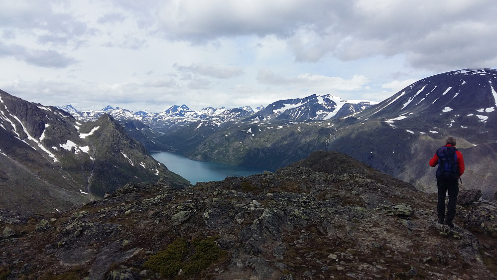 Ifrå Knutshøe 1517 moh og vatnet Gjende