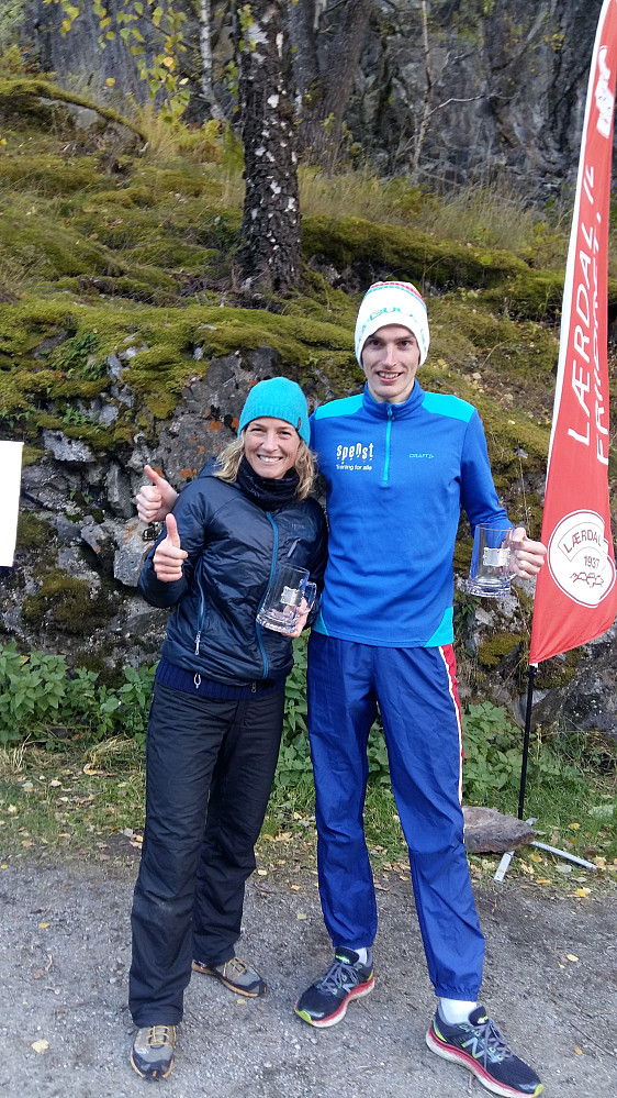 Kjekt å være beste dame totalt ilag med Marius Vedvik som tok ny løyperekord.