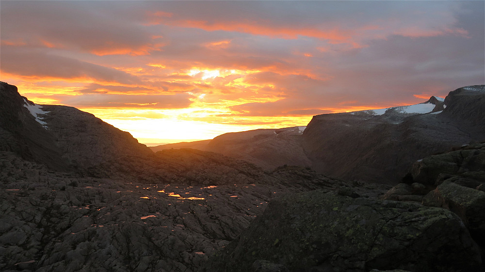 Solnedgang ifrå Blåbrebu