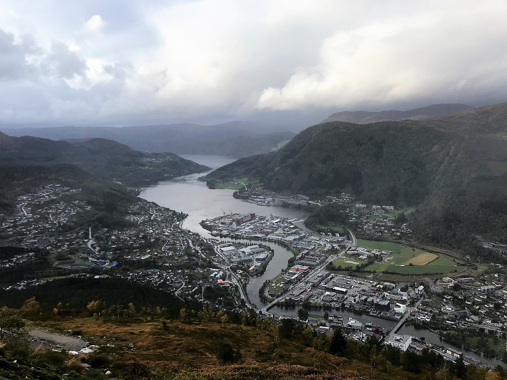 Førde by ifrå Hafstadfjellet