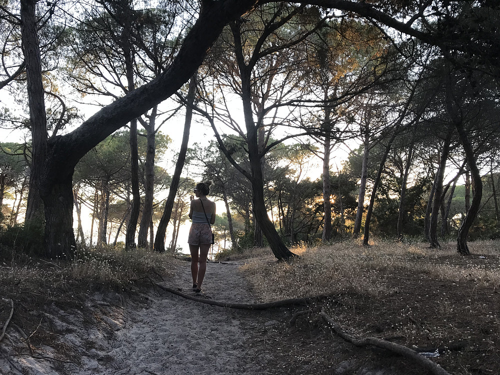 Det passa å få med solnedgangen ifrå ei av dei finaste strendene «Maria Pia» stranda i Alghero. 