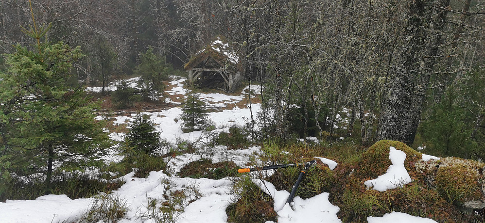 Ei lita ryddeøkt vart det ved nederste uteløa vår. Kanskje det går å få til som ein naturleg triveleg plass å ta ein pause på heimveg etter toppbesøk på Eikåsnipa. Taket på uteløa fekk vi midler til å tette i år 2000 og ungane mine Espen & Miriam som då var små deltok i prosjektet! Gode minner :) Espen har overteke garden idag og er positiv til at ski interessa av andre også i distrikta har lyst til å nytte fjellet og området :) 