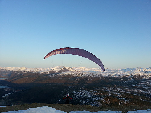 Paragliding på Hafstadfjellet