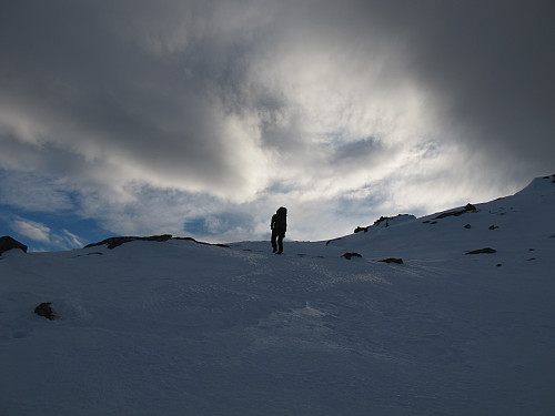 Skareføre til topp`s på Tindefjellet 1083 moh