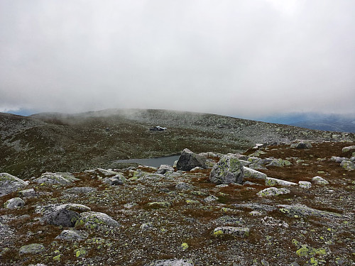 Høgevardehytta fra toppen
