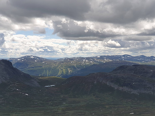 View mot Skarsnuten, der vi bodde - fra Harahorn