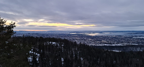 Fra utsiktspunktet ved Nordre, men tett skylag