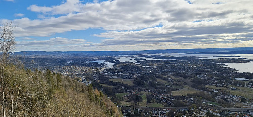 Utsikten mot verkstedet og Indre Oslofjord