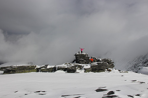 Artig fjellformasjon på toppen av Svartnut.