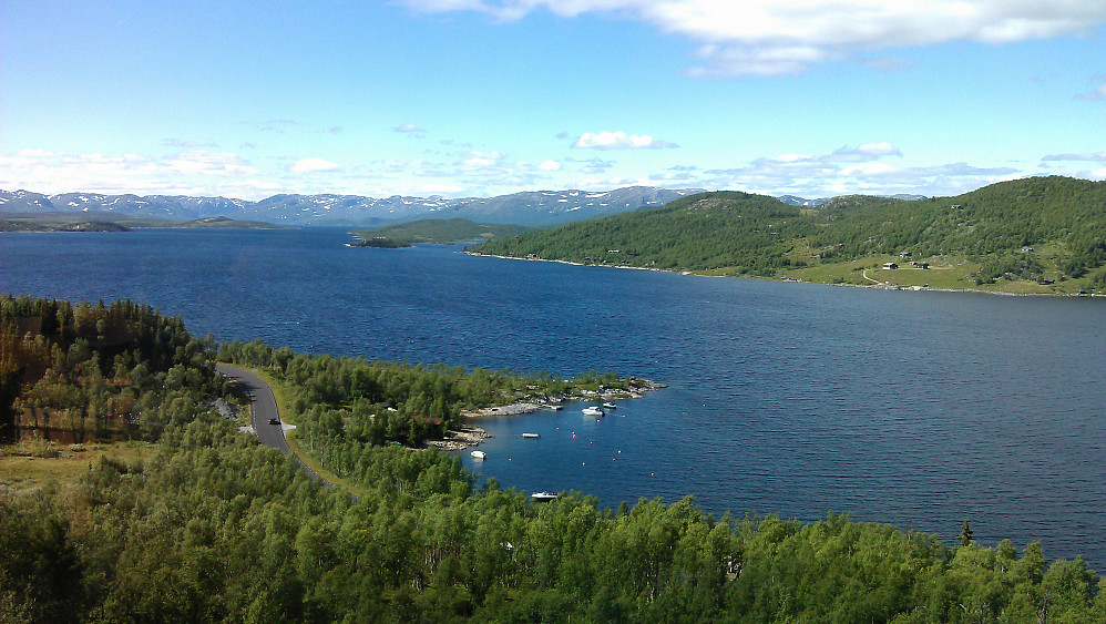 Utsikt fra Panorama kafe på Skinnarbu. 
