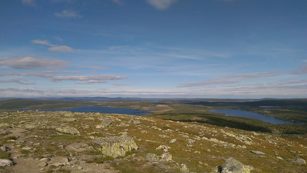 Utsikten fra Nevelfjell i retning ca Sjusjøen