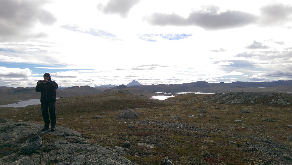 Fra topplatået av Haraldshovde med utsikt mot Gaustatoppen
