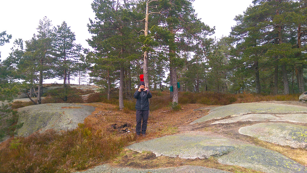 Toppen av Musekollen. Bok på toppen. 