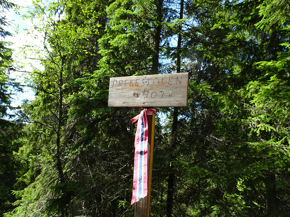 Skiltet på toppområdet på Prekestolen