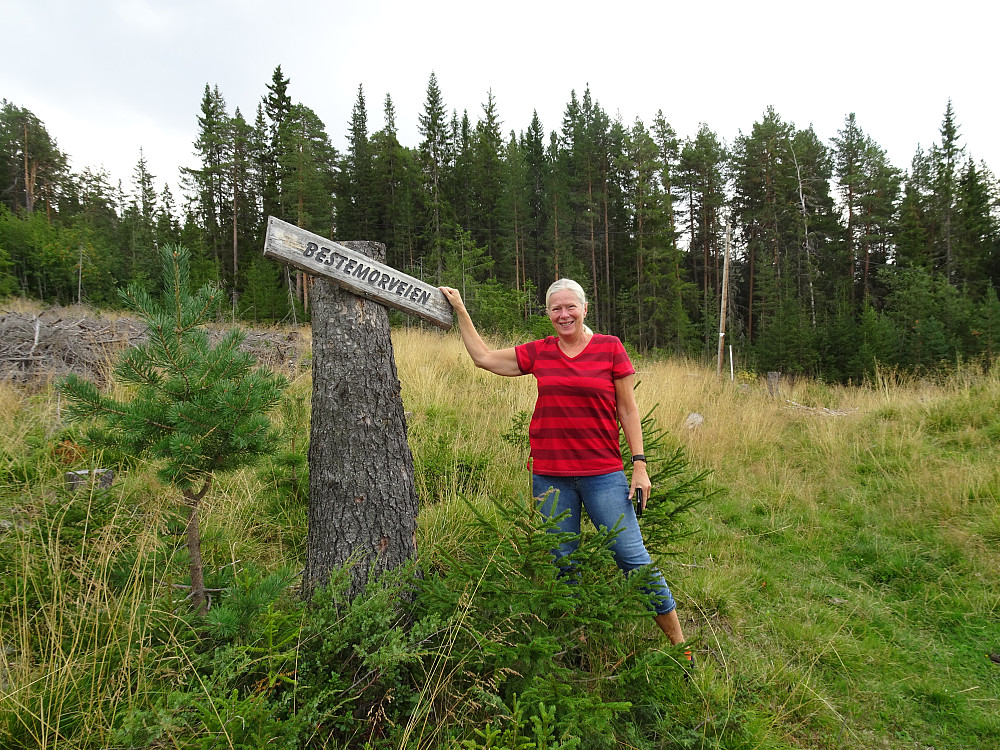 På vei opp finner vi bestemorveien. Det passer en bestemor godt