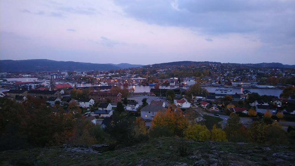 Utsikt over Porsgrunn fra Frydentopp
