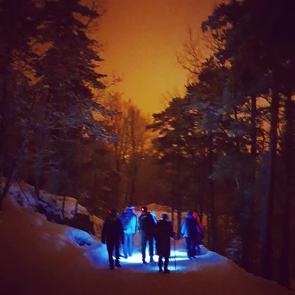 Fint å rusle i mørket. Bildet tatt av Grete
