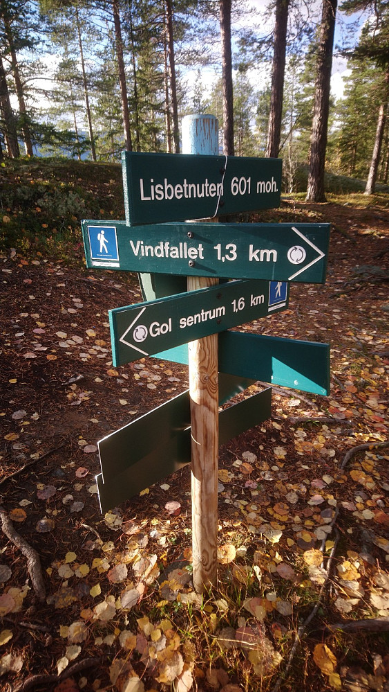 Skilt på utsiktspunktet