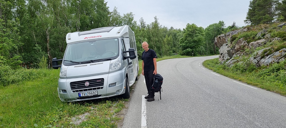 Parkeringen vår, ikke helt bra, men det gikk bra, ingen bot