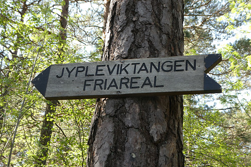Skiltet til Jypleviktangen