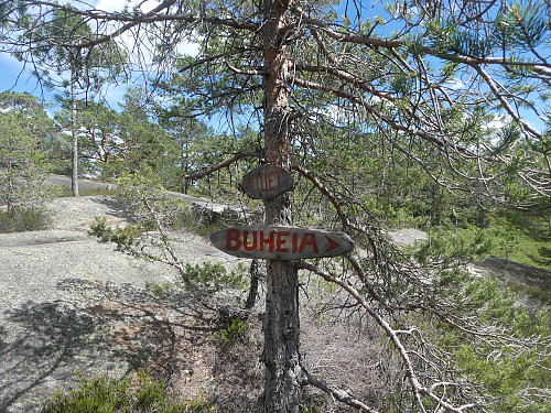 Følg stien mot Buheia.