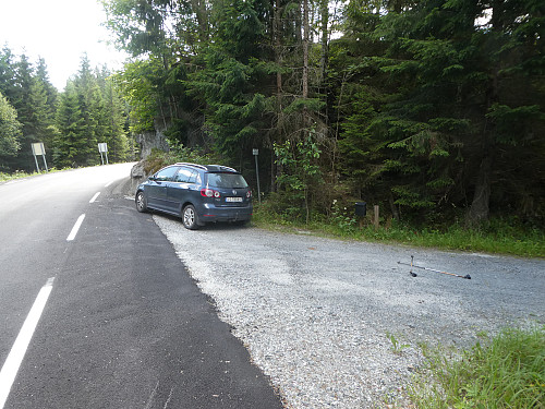 Her parkerte jeg i veikrysset.