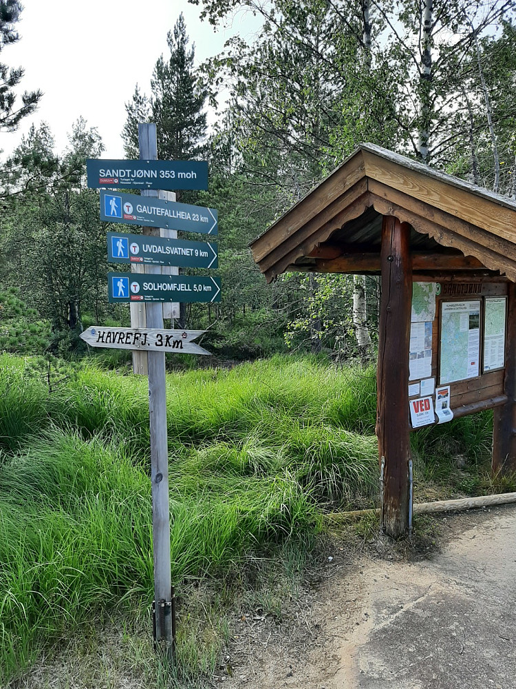 Nede på parkeringa