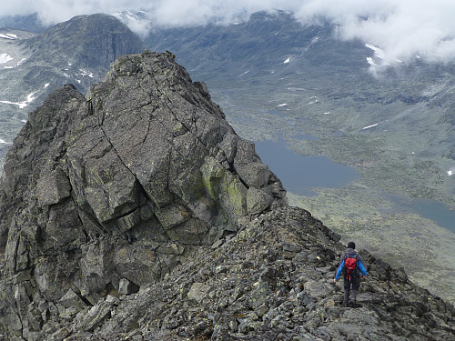 Amund / PB amfer på vei ned fra Sjogholstind 30.07.2014