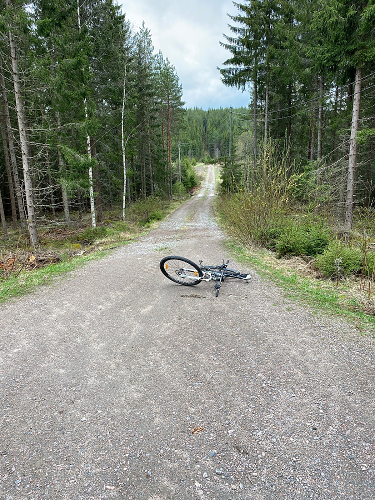 Startpunktet. Bom 60 meter forut ved brua