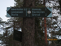 Godt merka stier i området