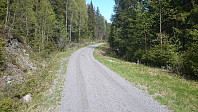 Startet med 3 km oppoverbakke. Burde hatt med sykkel.