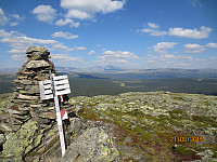 Toppvarden på Gnedden mot Rondane