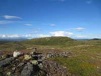 Toppen av Reinlægerheldet og bort på Søre Fukhamaren