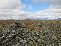 Fra toppen av Styggskardshøa som var dagens hovedmål, mot Rondane
