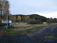Fra parkeringsplassen og opp på Gruvåsen