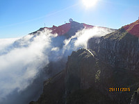 Tilbakeblikk opp på Pico do Areiro