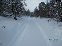 Greit med 4WD når det var 15 cm nysnø i til tider svært bratt vei