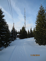 Mast rett ved toppen