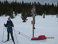 Da var vi på krysset ved Skjellbreida, og vi valgte å gå over fjellet
