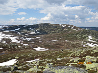 Utsikt mot selve Ørneflag, høyeste topp i Sør Aurdal kommune