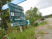 Skilt på skakke ved turstart