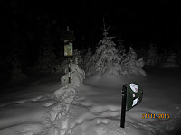 Mye snø på toppen nå