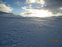 Snøføyka passerte i stor fart i det jeg gikk mot Søre Gråhøa