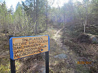 Jeg startet turen på Snuplassen, og det var skiltet mot Andbergshøe
