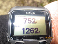Raudbergshøi var oppgitt med pm 97, så jeg sjekket høyden på laveste punktet før jeg startet bestigningen