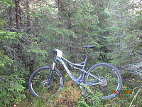 Sykkelen på høyeste punkt på Kanthaugen