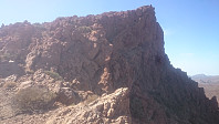 Krevende å ta seg opp siste biten til toppen av Roque de la Grieta