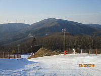 Utsikt bort på Mt Taegisan