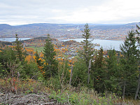 Utsikt ned mot Vingnes og Lillehammer